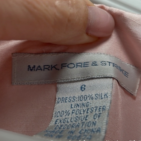 Pink silk with embroidered palm trees sleeveless sheath sundress summer dress - Picture 3 of 3